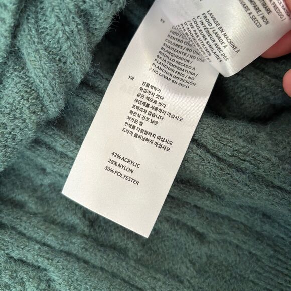 Aelfric Eden Cable Knit Pullover Womens Size Small Fisherman's Sweater Blue - Picture 6 of 6